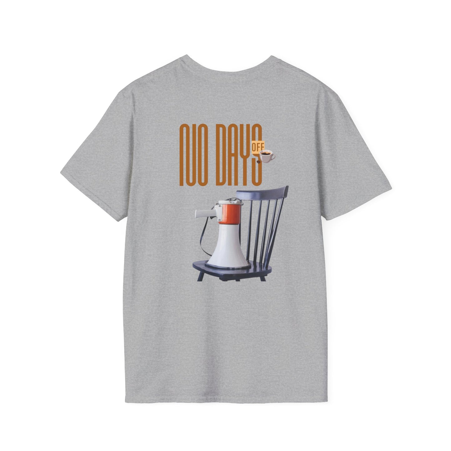 Coffee T-Shirt — “No Days off coffee” Retro Coffee Cup Design