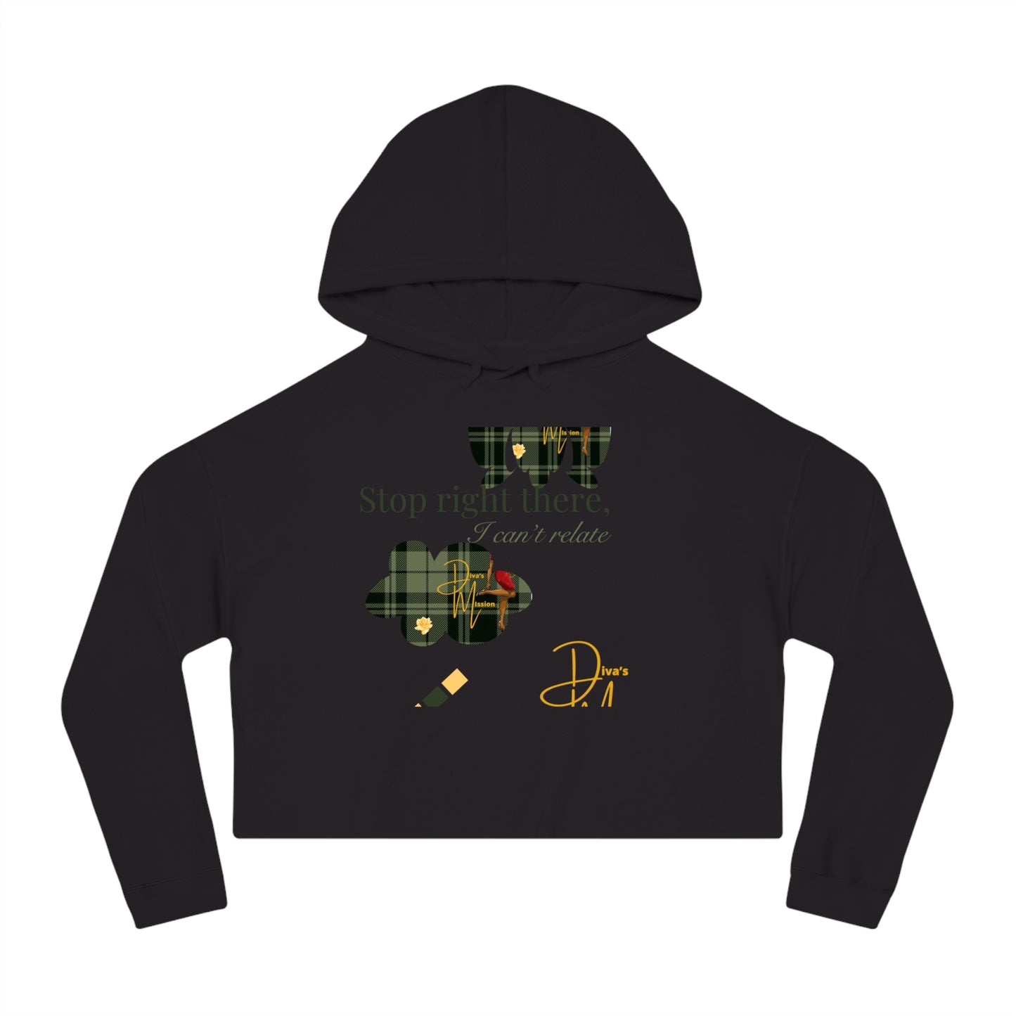 Diva’s Mission-Women’s Cropped Hooded Sweatshirt
