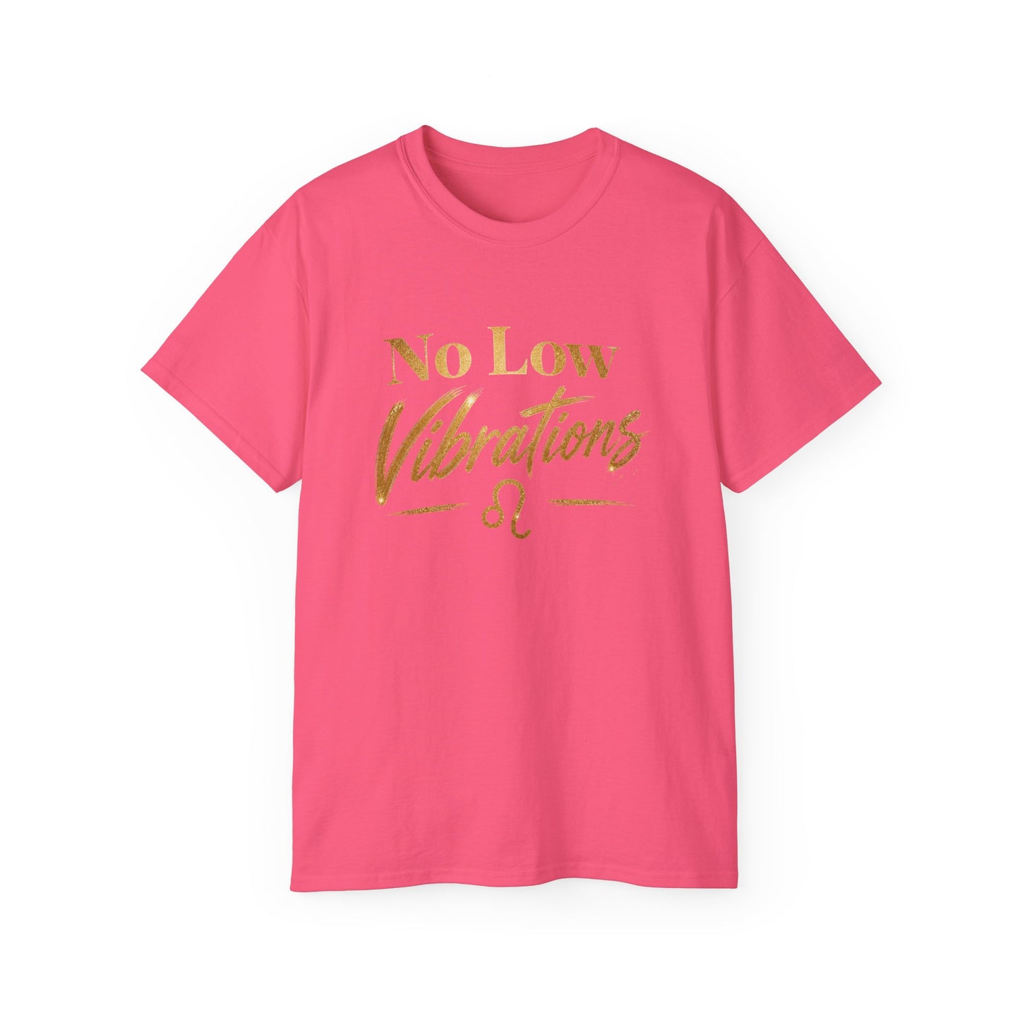 No Low Vibrations Tee — Leo Zodiac Horoscope Graphic Shirt