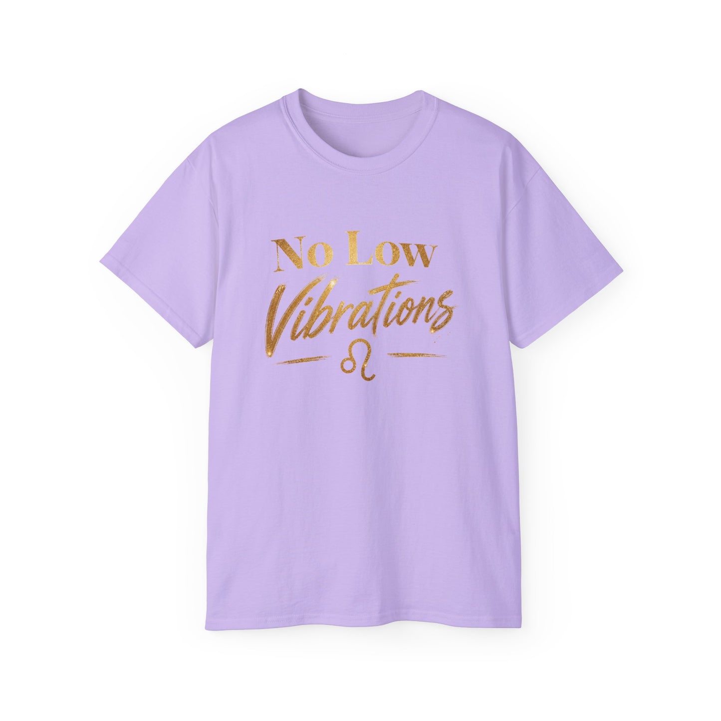 No Low Vibrations Tee — Leo Zodiac Horoscope Graphic Shirt