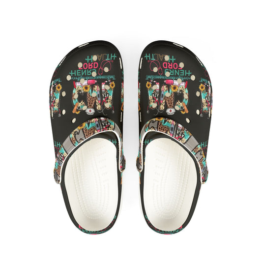 Henry Ford health Foam Crocs for Fun Comfort, Cute Garden Shoes, Trendy Summer Footwear, Perfect for Kids and Adults, Fun Gift Idea