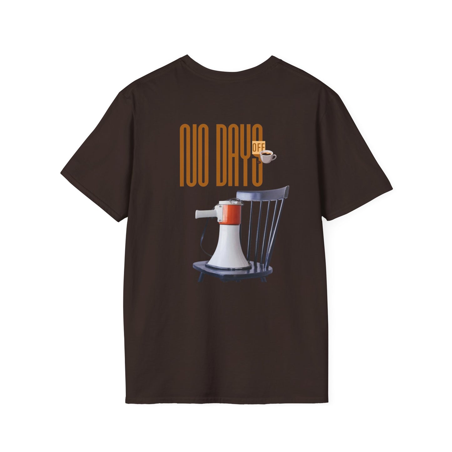 Coffee T-Shirt — “No Days off coffee” Retro Coffee Cup Design
