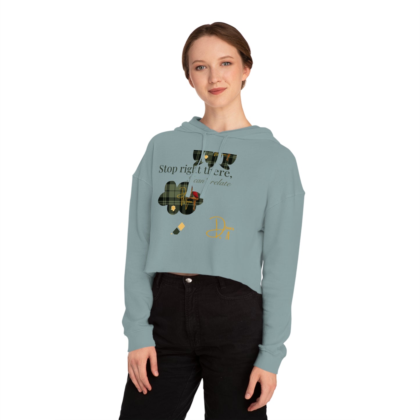 Diva’s Mission-Women’s Cropped Hooded Sweatshirt
