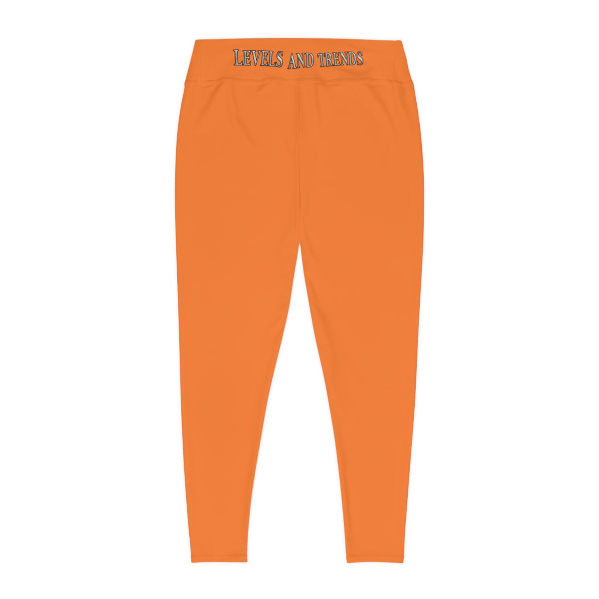Plus Size Leggings —orange  'Levels and Trends' All-Over Print