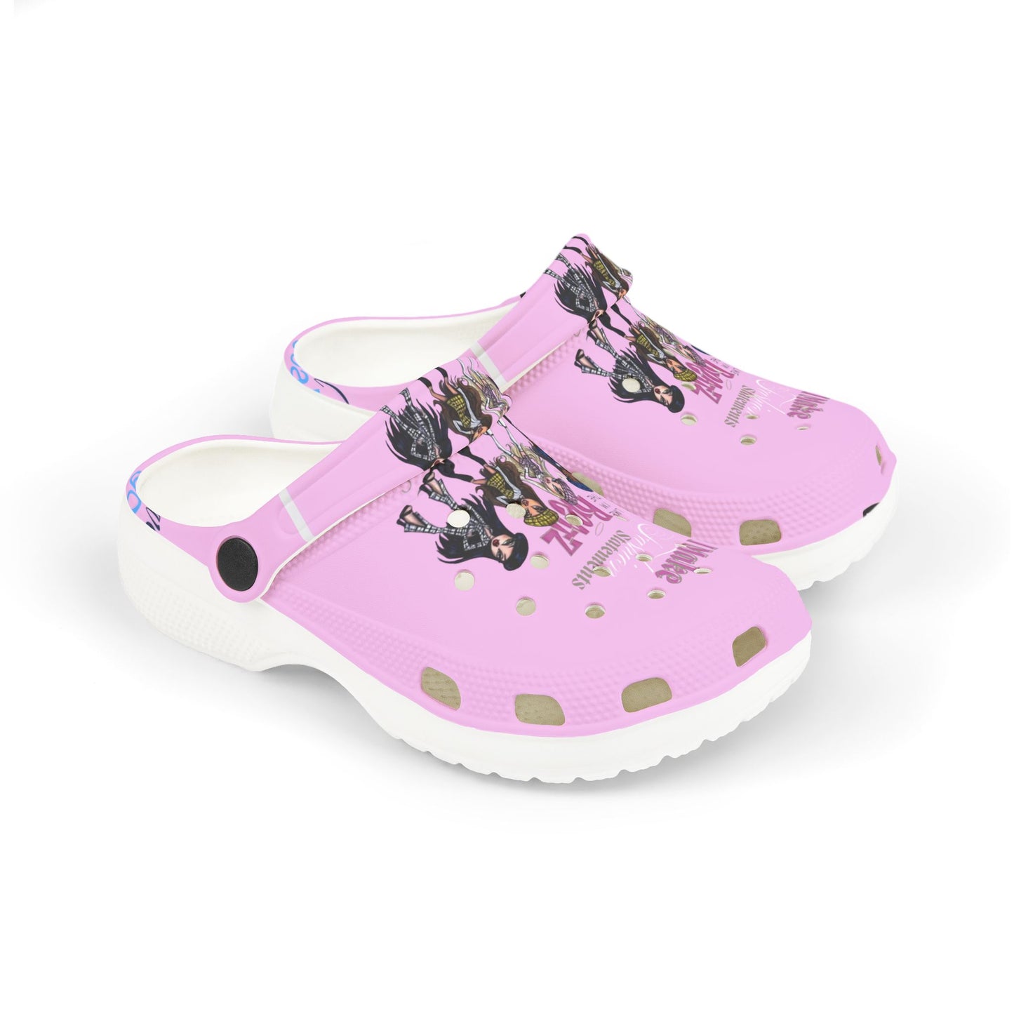 Kids Pink Anime Girl Crocs — “I Make Summertime Better” EVA Foam Sandals