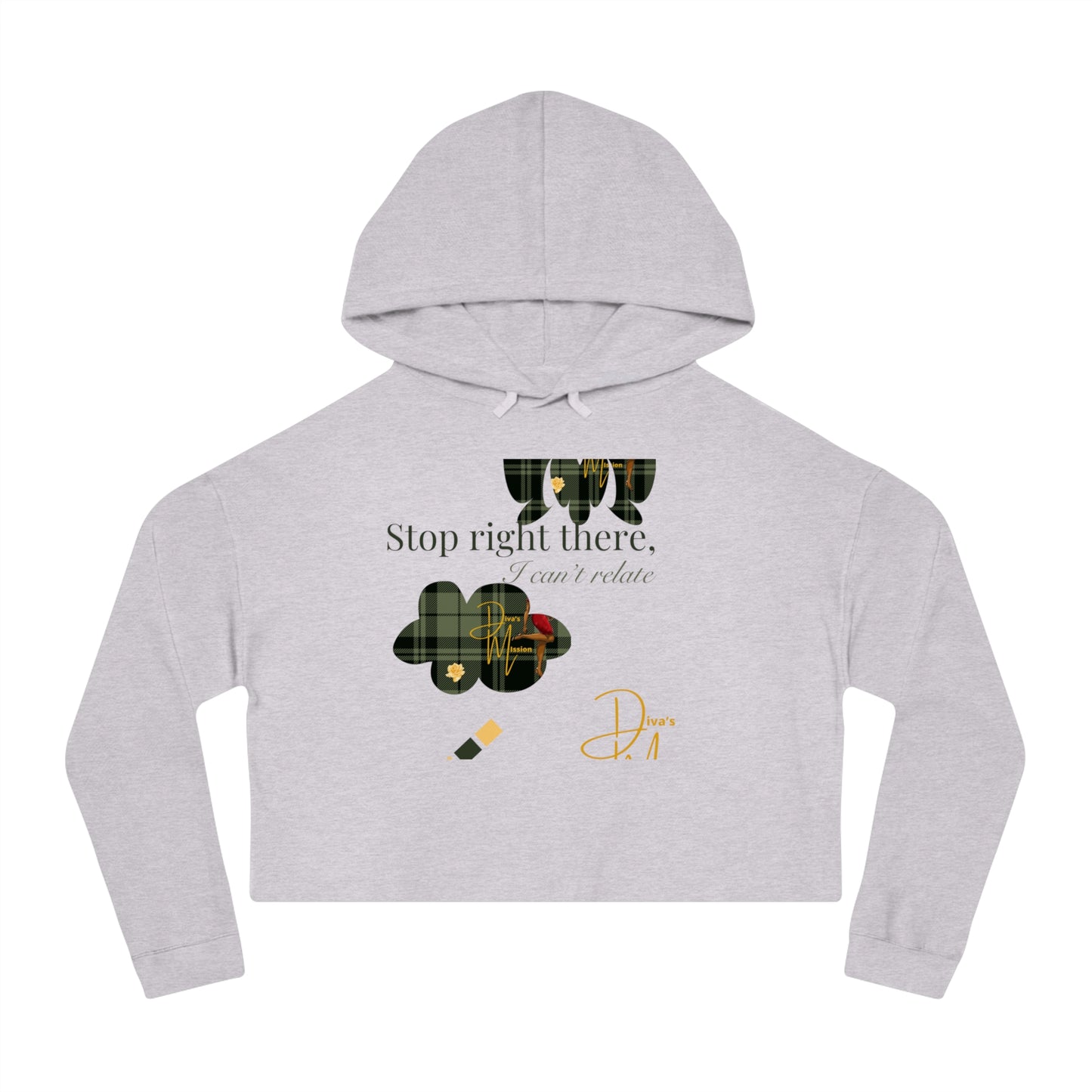 Diva’s Mission-Women’s Cropped Hooded Sweatshirt