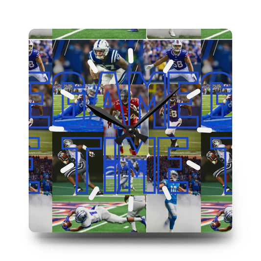 Acrylic Wall Clock, Sports Decor, Game Day Gift, Home Office Decor, Football Fan Wall Art, Unique NFL Merch