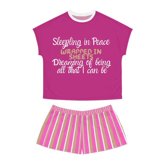 Women's Short Pajama Set- sleeping in peace