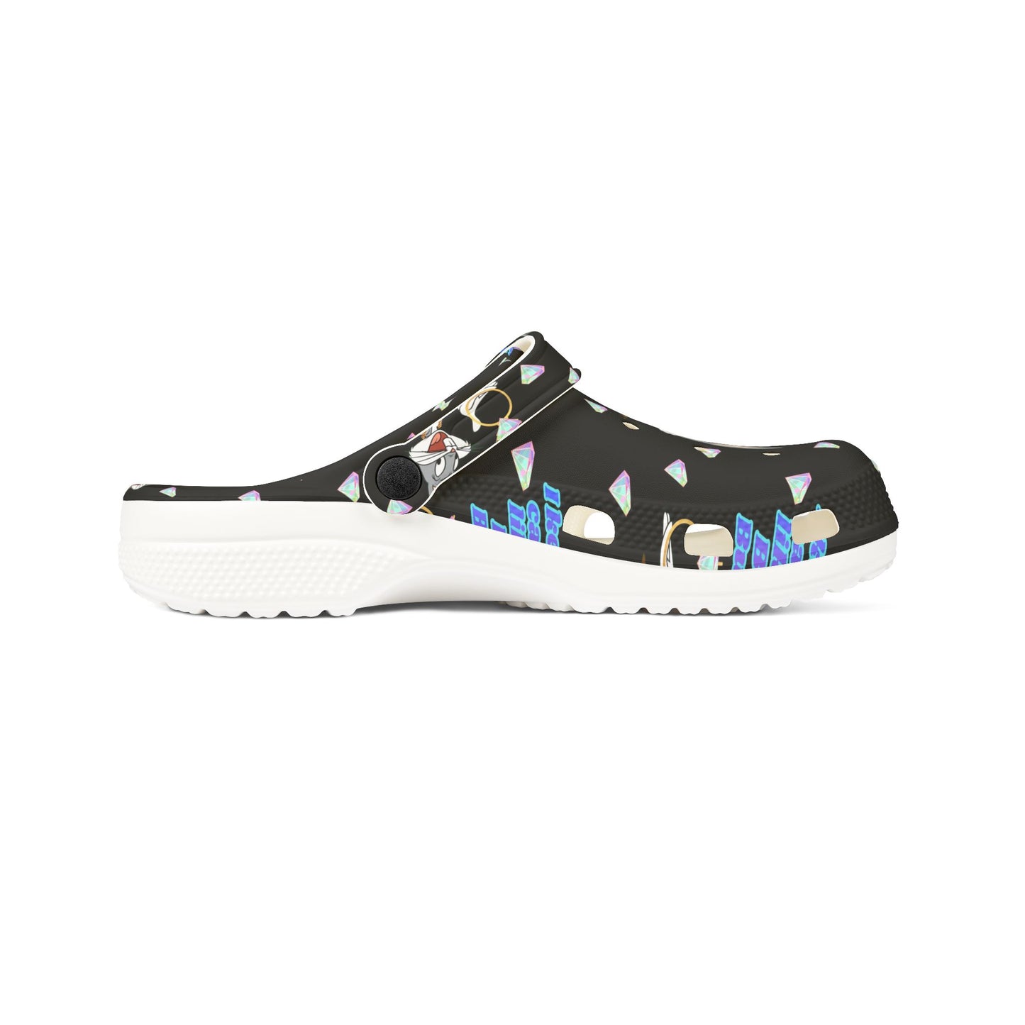 Bugs carrot — Black Abstract Floral All-Over Print