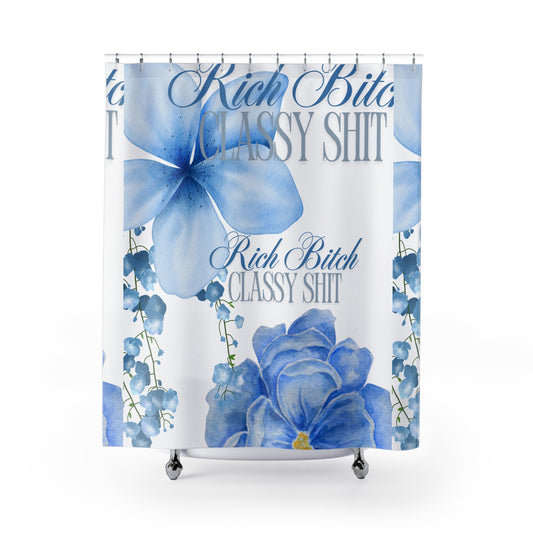 Chic Floral Shower Curtain | Luxury Bathroom Decor, Rich Bitch Theme, Classy Gift, Boho Style, Home Makeover Essential