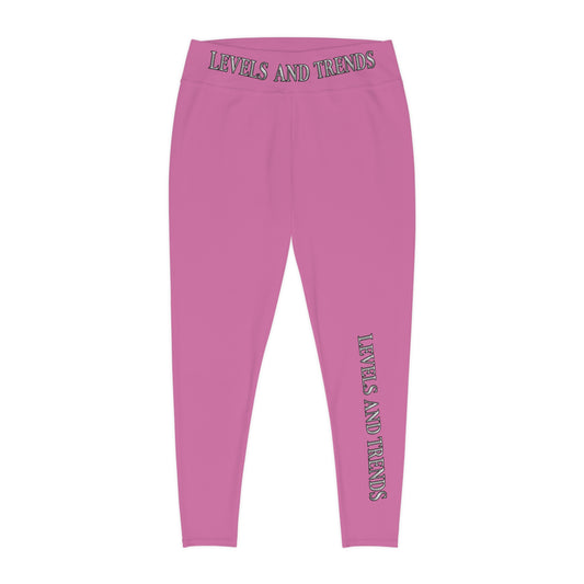 Plus Size Leggings —pink  'Levels and Trends' All-Over Print