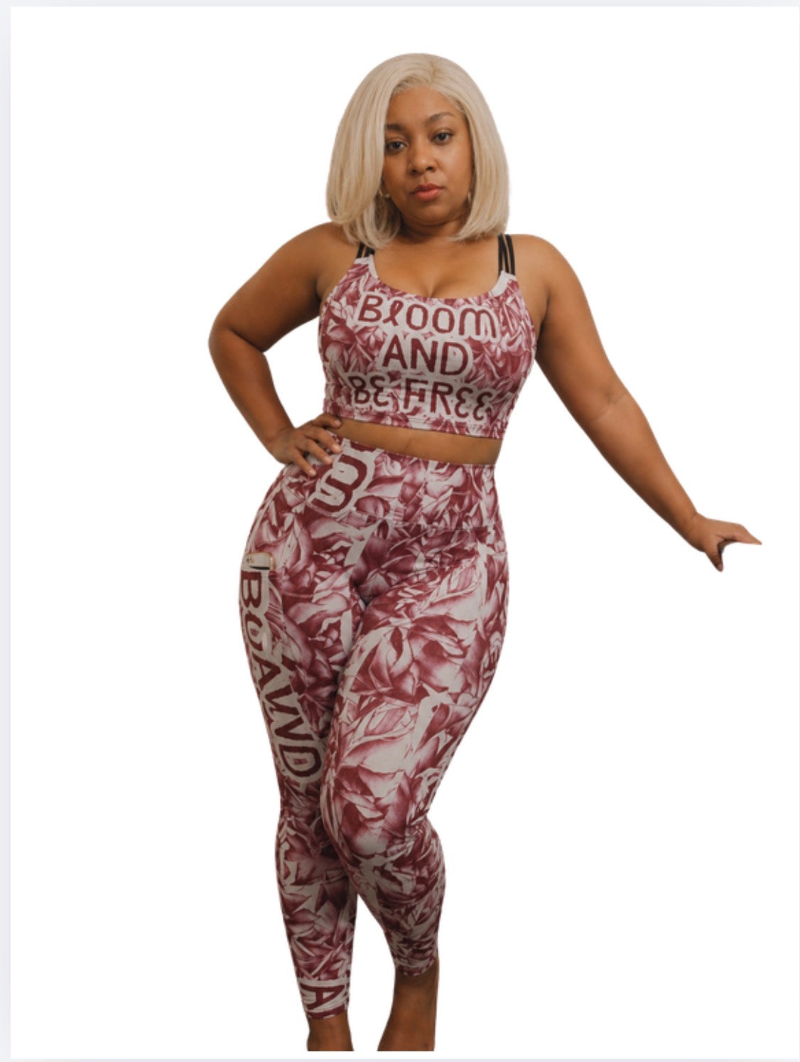 Bloom and Be Free- High-rise Yoga Pants