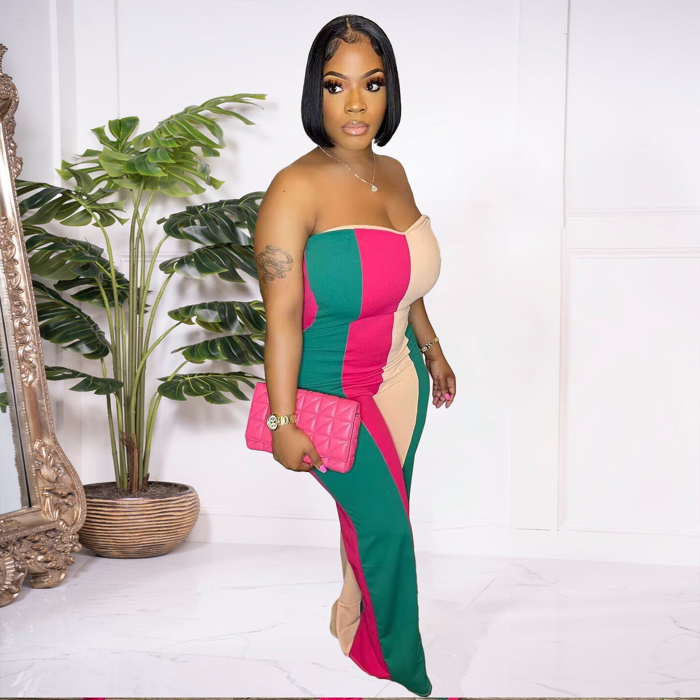 Women's Fashion Digital Print Sexy Jumpsuit