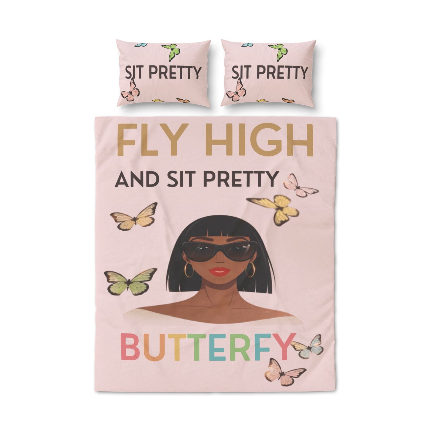 Butterfly 'Fly High and Sit Pretty' Quilt Cover Set