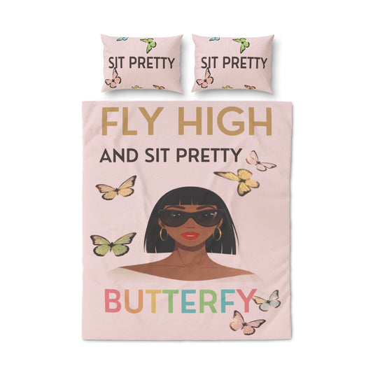 Butterfly 'Fly High and Sit Pretty' Quilt Cover Set