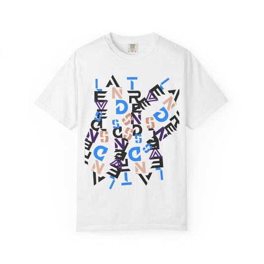 Abstract Typography T-Shirt — Modern Graphic Lettering Tee