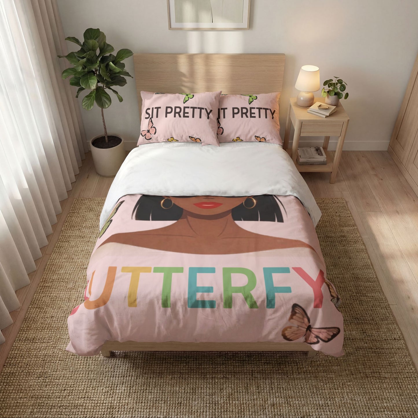 Butterfly 'Fly High and Sit Pretty' Quilt Cover Set