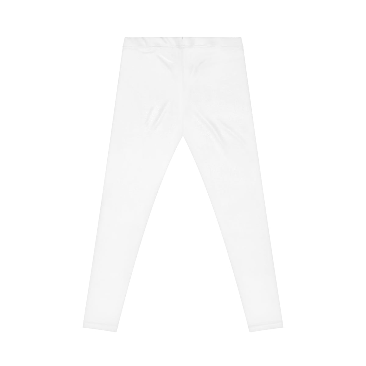 Single  LT Leggings — White Casual Women's Leggings with Gold Initials