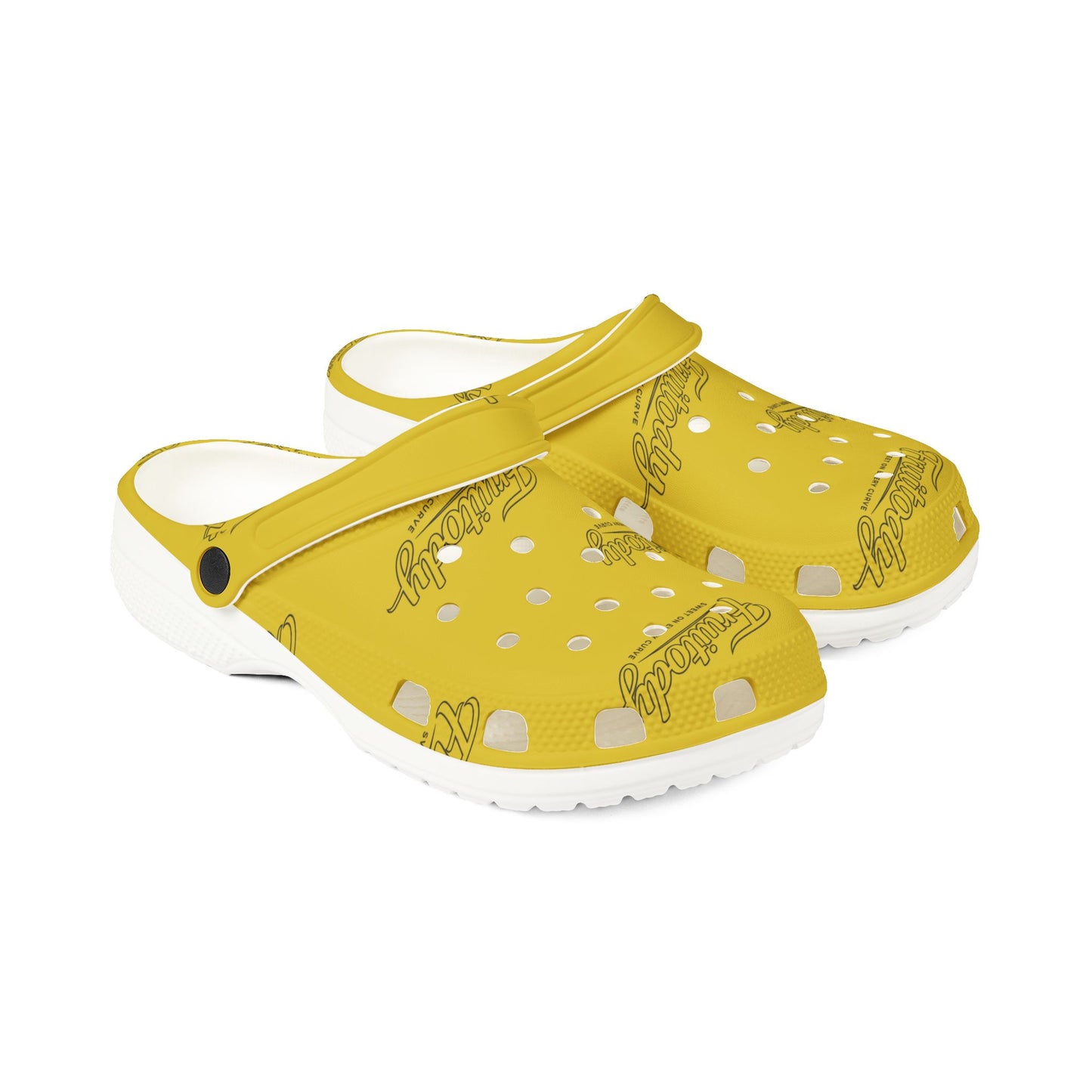 Lemon FRUITODY-Foam Clogs — Comfortable Slip-On Shoes with All-Over Logo Print