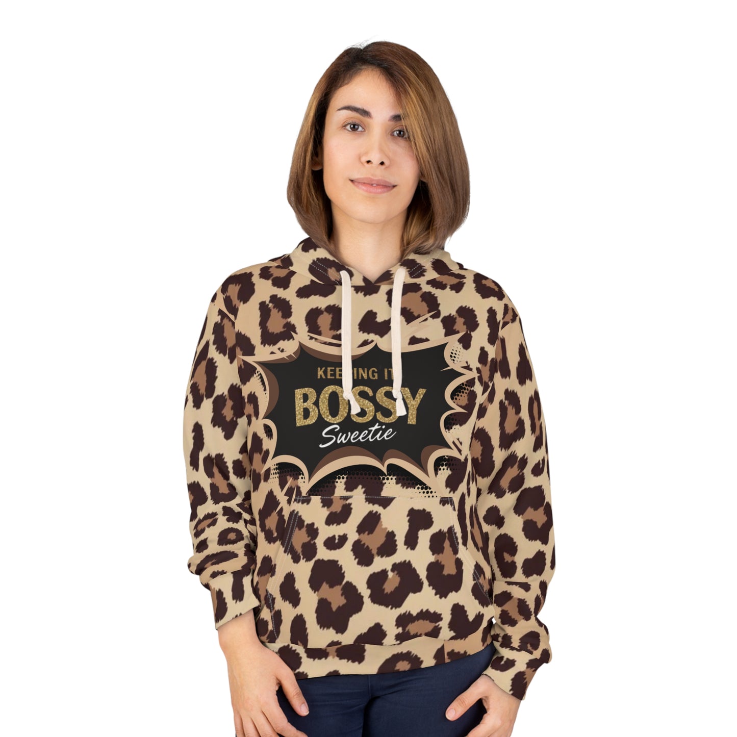 Leopard Print "Keeping It Bossy Sweetie" Hoodie