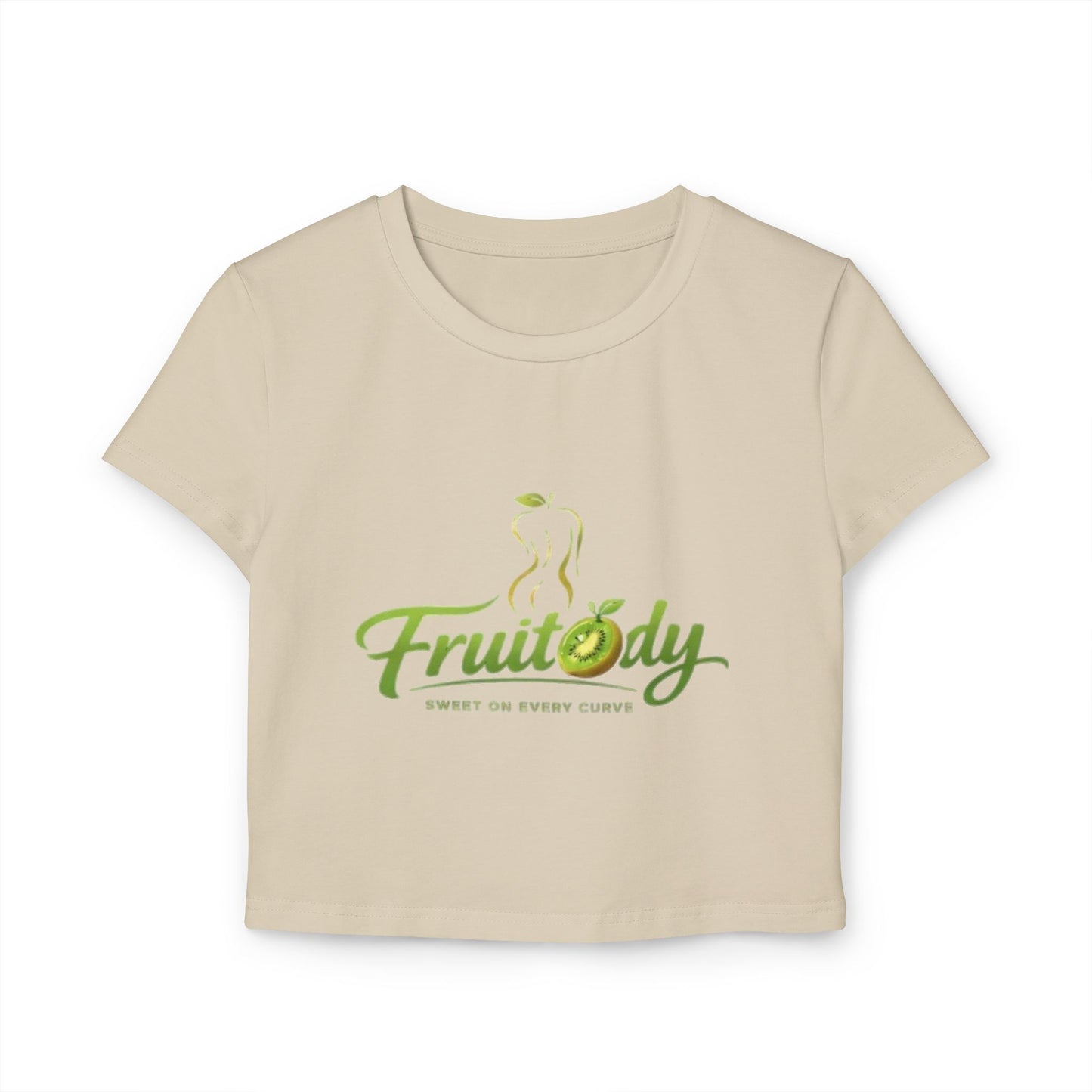 Fruitody Women's Crop Tee — kiwi Fruit Logo Casual Summer Top