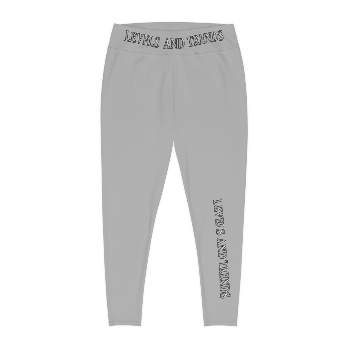 Plus Size Leggings - gray  'Levels and Trends' All-Over Print
