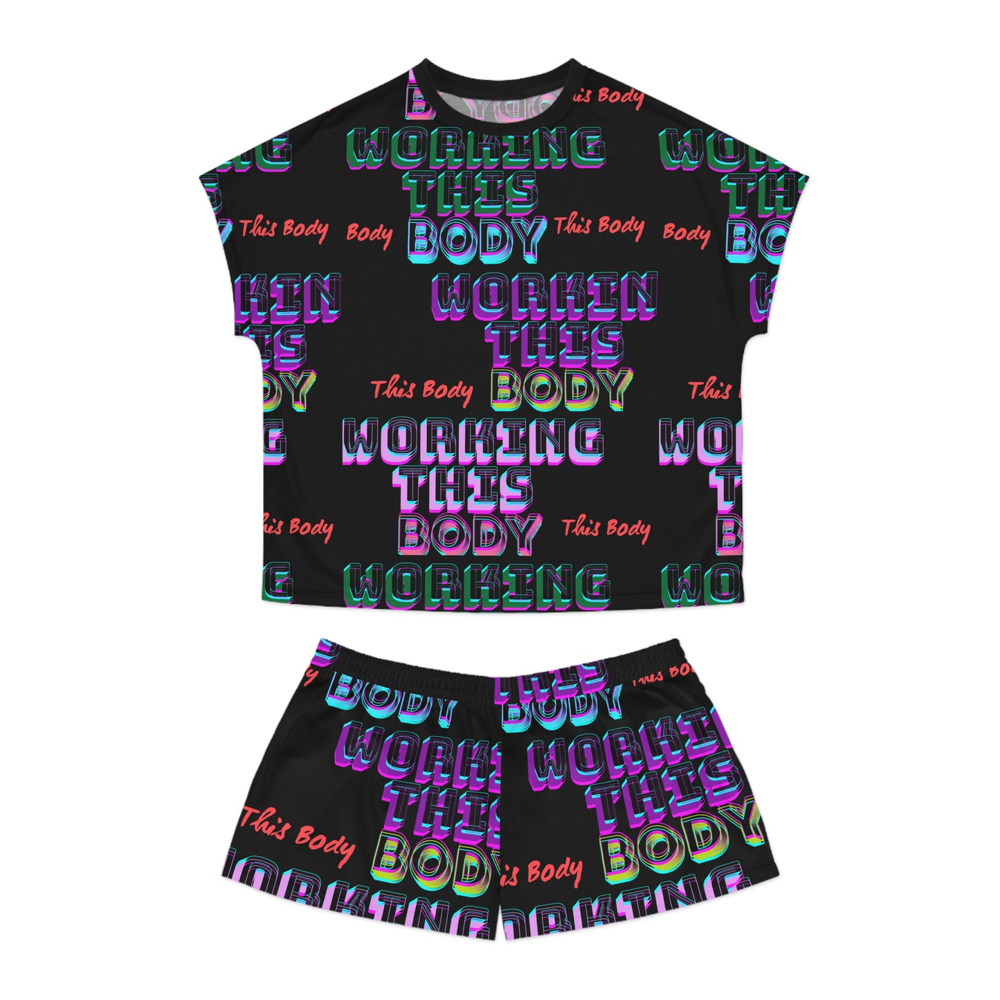 Vibrant Women's Short Pajama Set, Lounge Wear, Sleepwear, Gift for Her, Home Comfort, Pajama Party, Relaxation Essentials