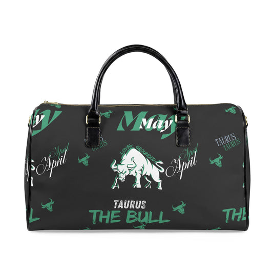 Taurus Weekender Bag — Zodiac 'The Bull' Leather Travel Bag (April/May Birthday)