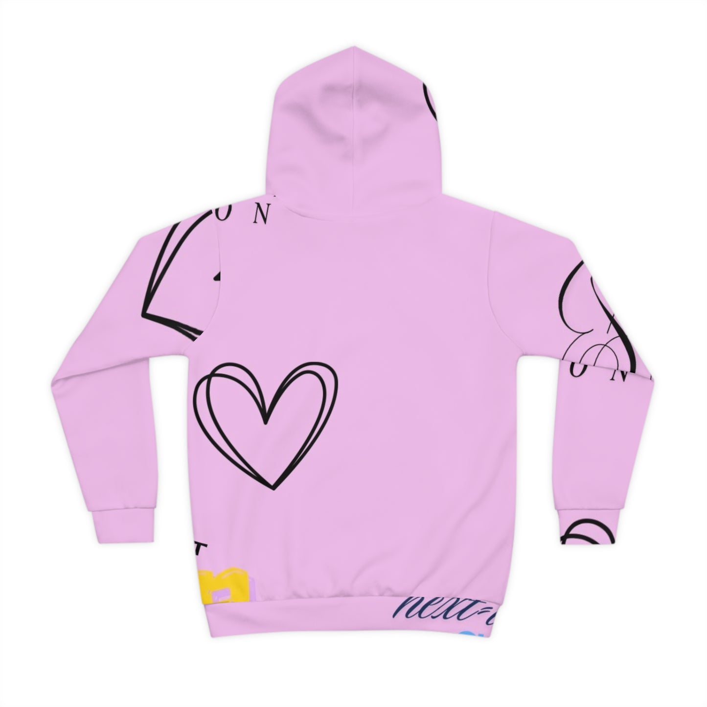 Kids Pink Fashion Hoodie — 'I Make Fashion' Graphic All-Over Print