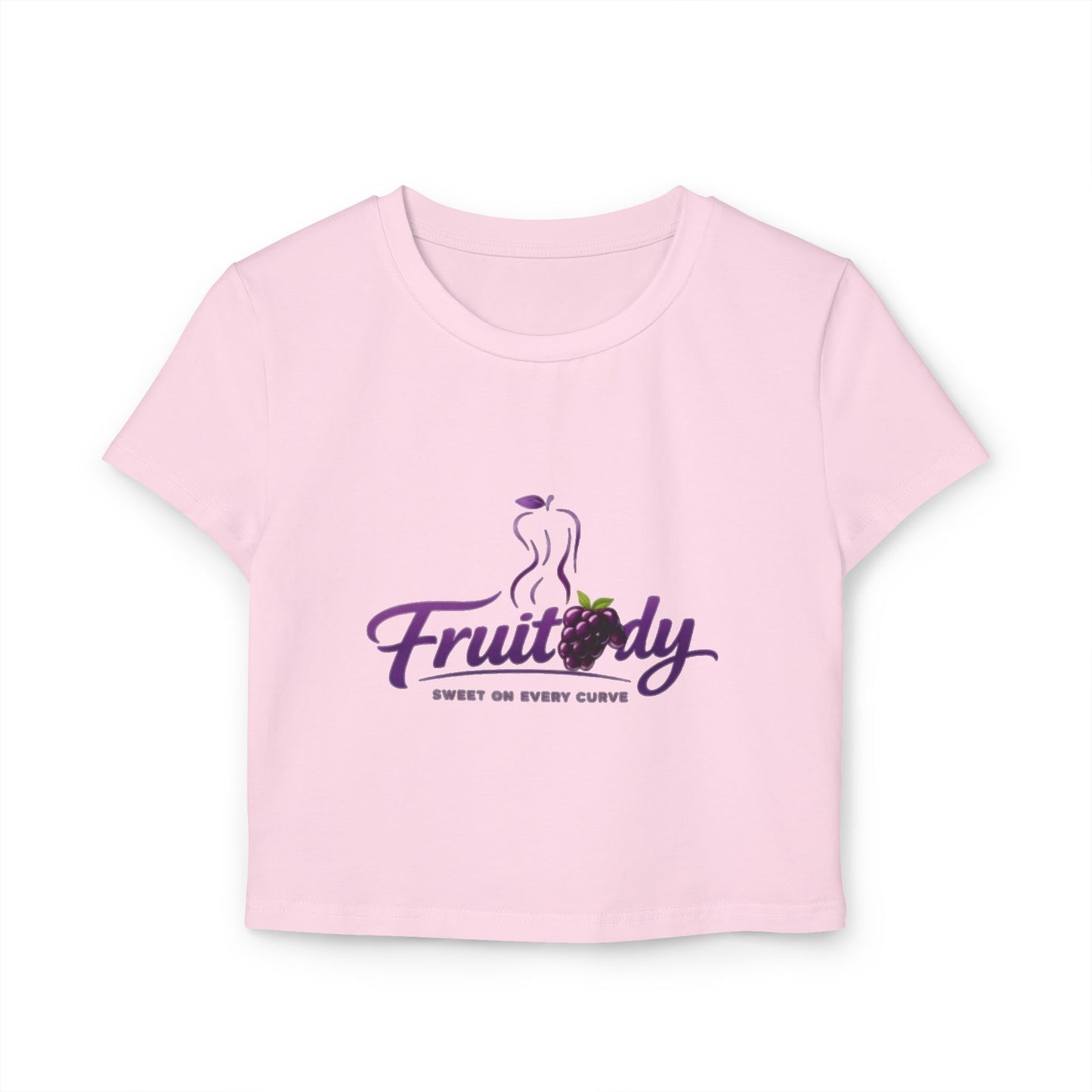 Fruitody Women's Crop Tee — grape Fruit Logo Casual Summer Top