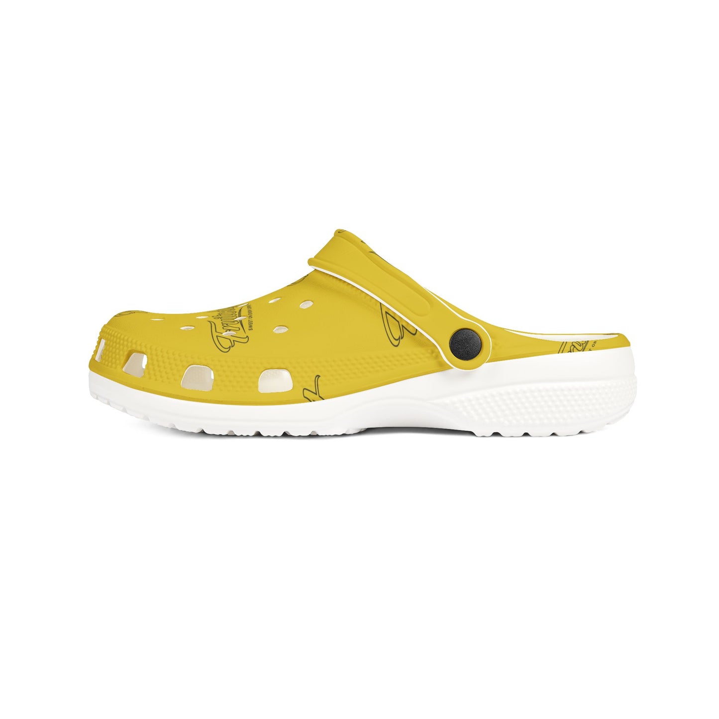 Lemon FRUITODY-Foam Clogs — Comfortable Slip-On Shoes with All-Over Logo Print