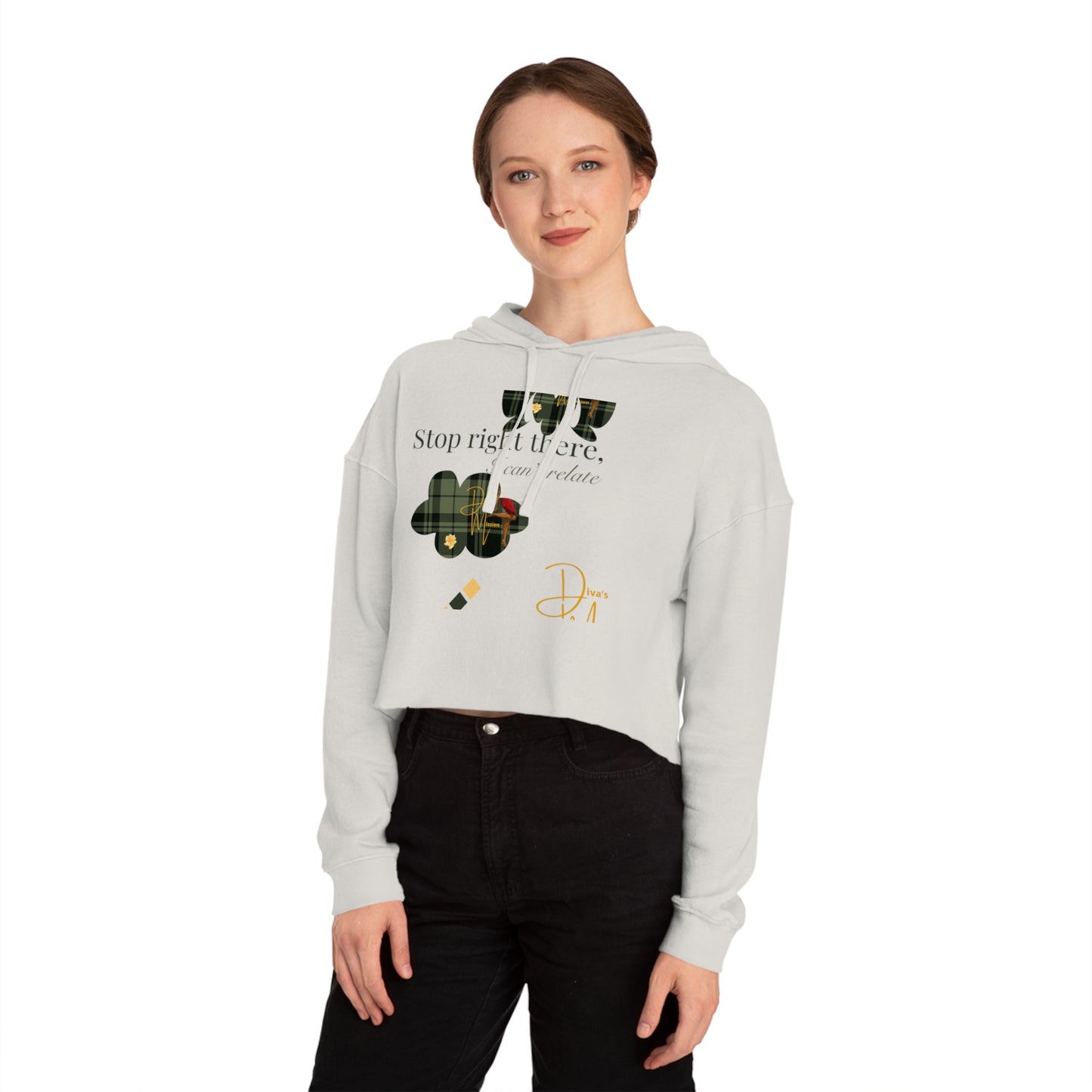 Diva’s Mission-Women’s Cropped Hooded Sweatshirt