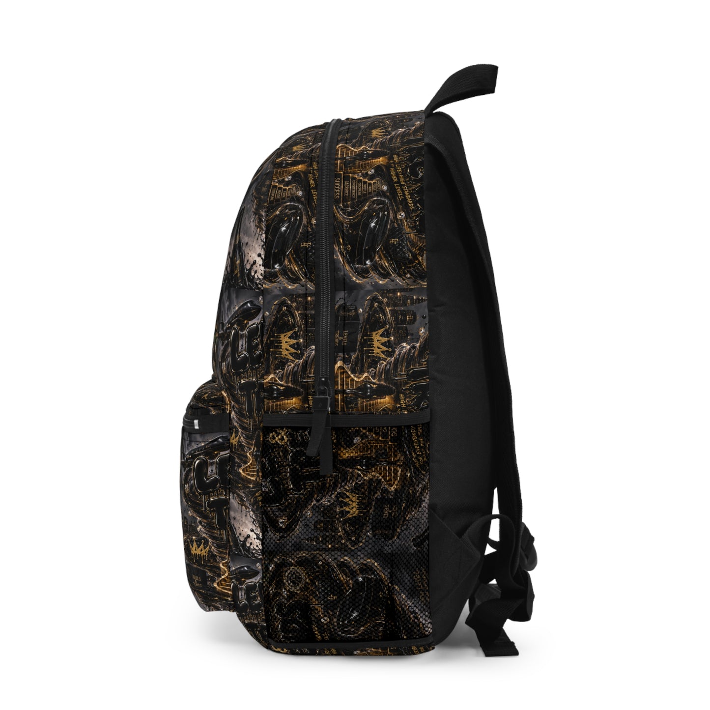 Levels and Trends  Pattern Backpack — Dark Grunge Daypack for Teens & Alternative Style