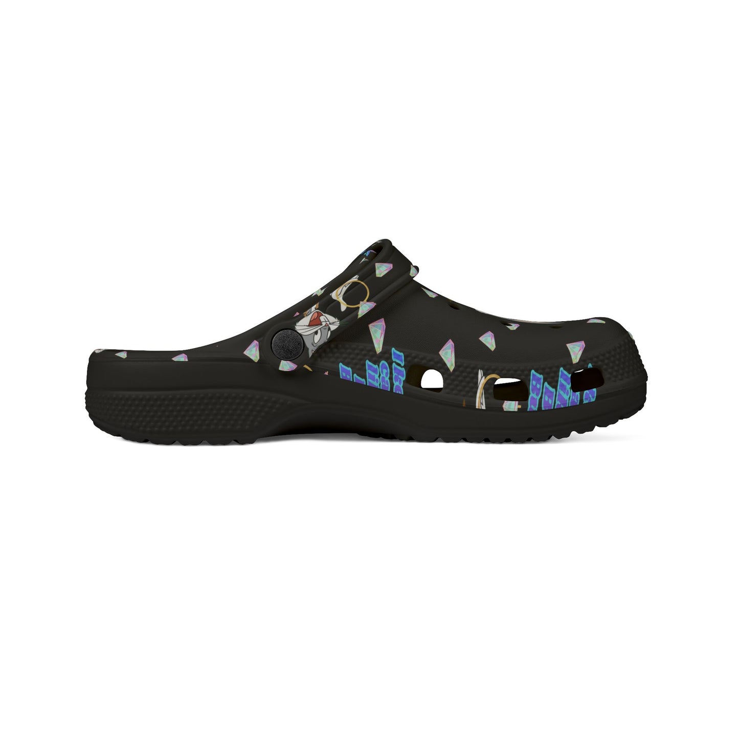 Bugs carrot — Black Abstract Floral All-Over Print