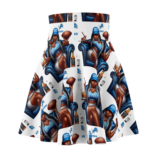 Detroit Sports Fan Women's Skater Skirt, Game Day Outfit, Skater Skirt for Women, Sports Apparel, Football Season Style