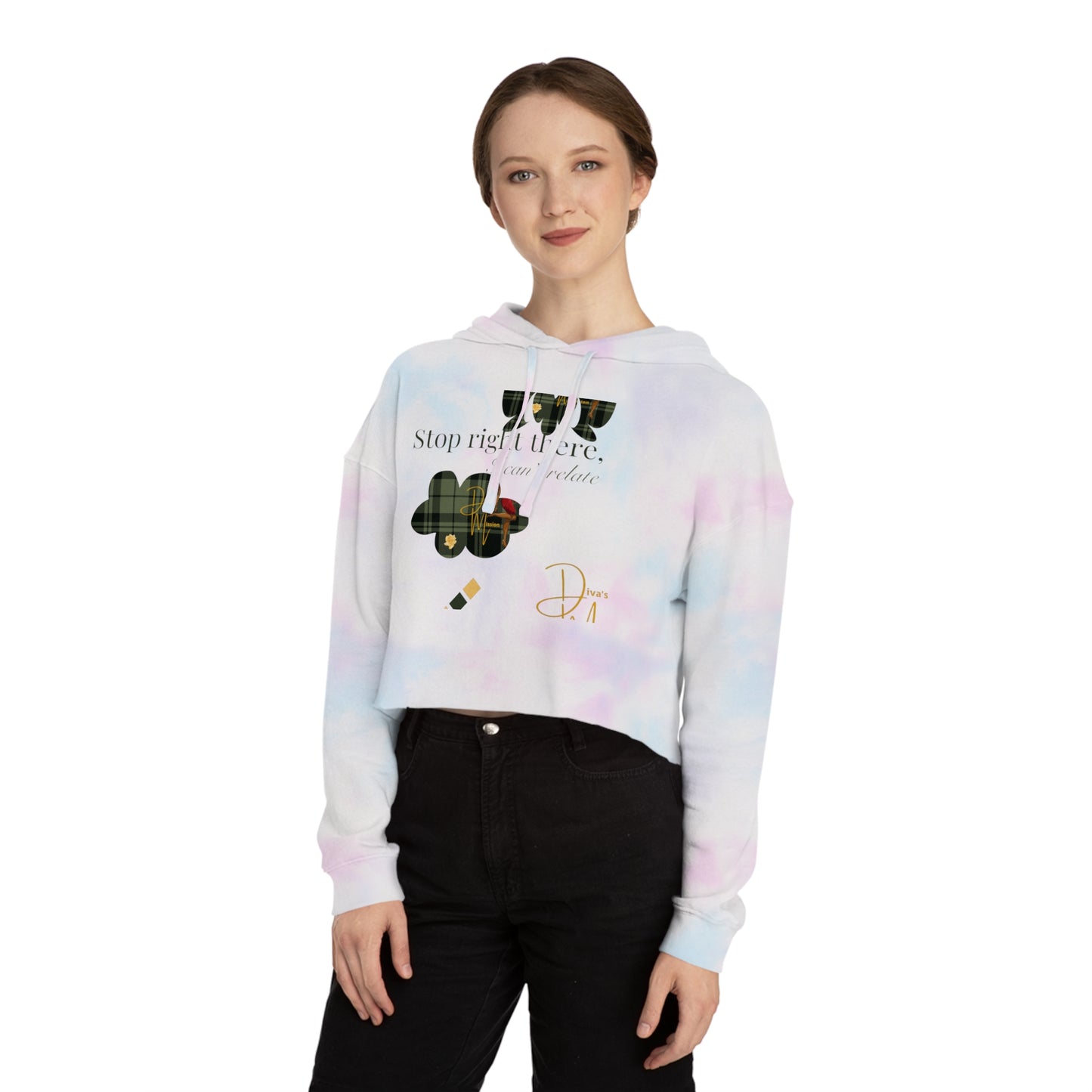 Diva’s Mission-Women’s Cropped Hooded Sweatshirt