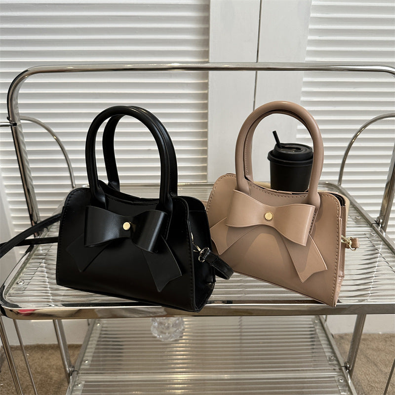 Summer New Ladies Solid Color Bowknot Messenger Bag