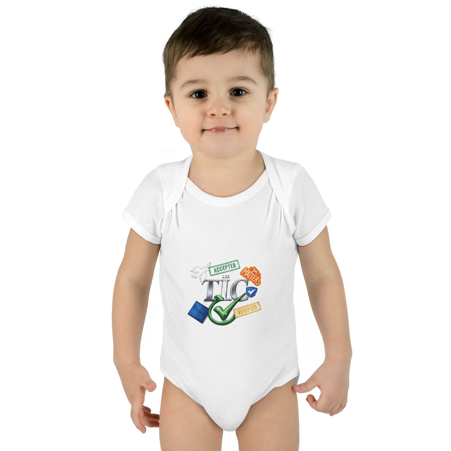 Infant Bodysuit — "I Accepted the TIC" Baby Onesie (Doctor/Nurse Medical Checkmark Design)
