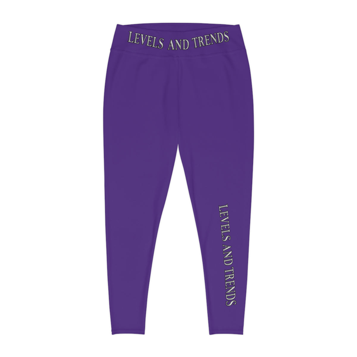 Plus Size Leggings —purple  'Levels and Trends' All-Over Print