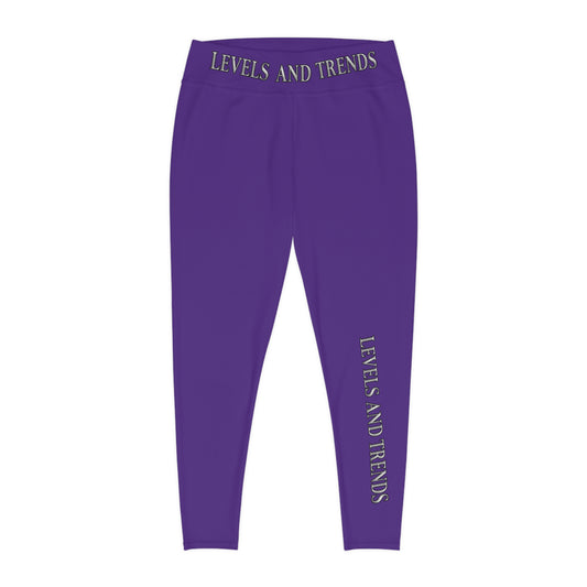 Plus Size Leggings —purple  'Levels and Trends' All-Over Print