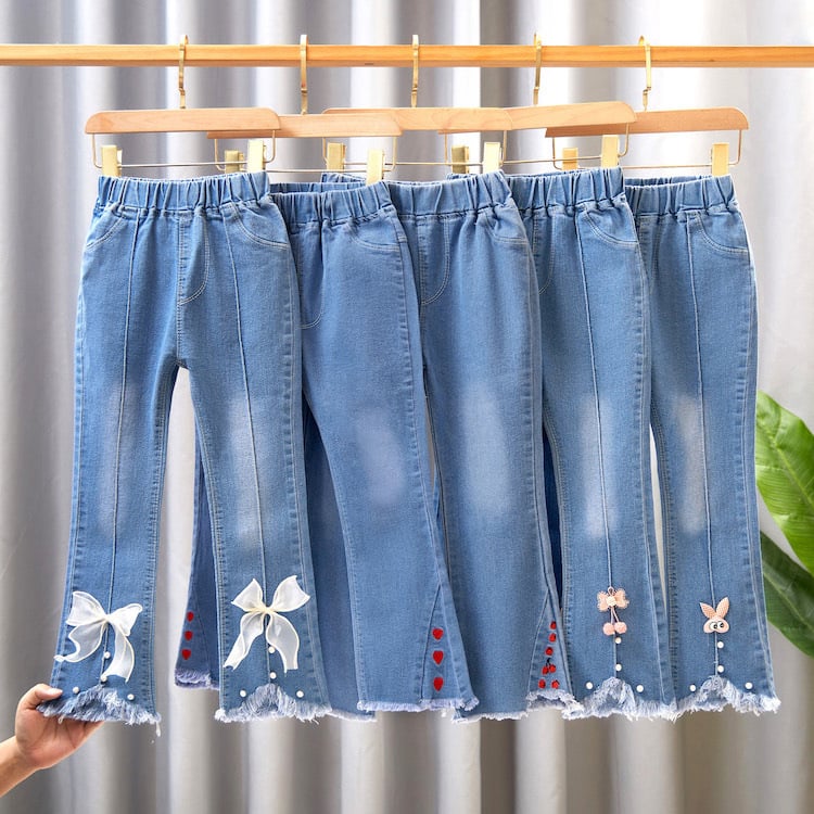 Children's Casual Denim Wide Leg Pants