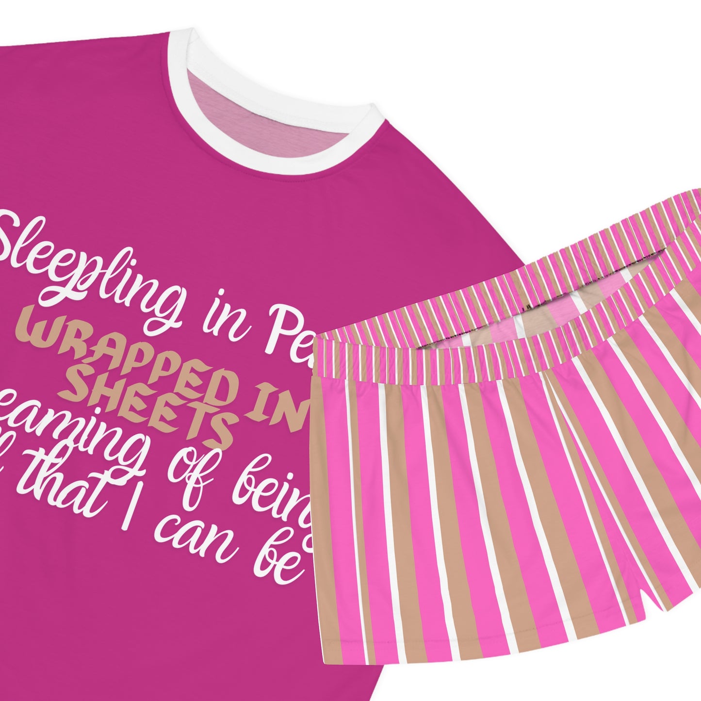 Women's Short Pajama Set- sleeping in peace