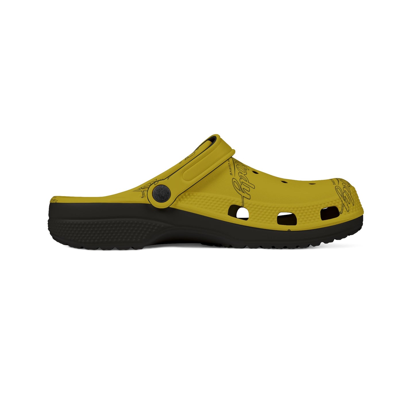 Lemon FRUITODY-Foam Clogs — Comfortable Slip-On Shoes with All-Over Logo Print