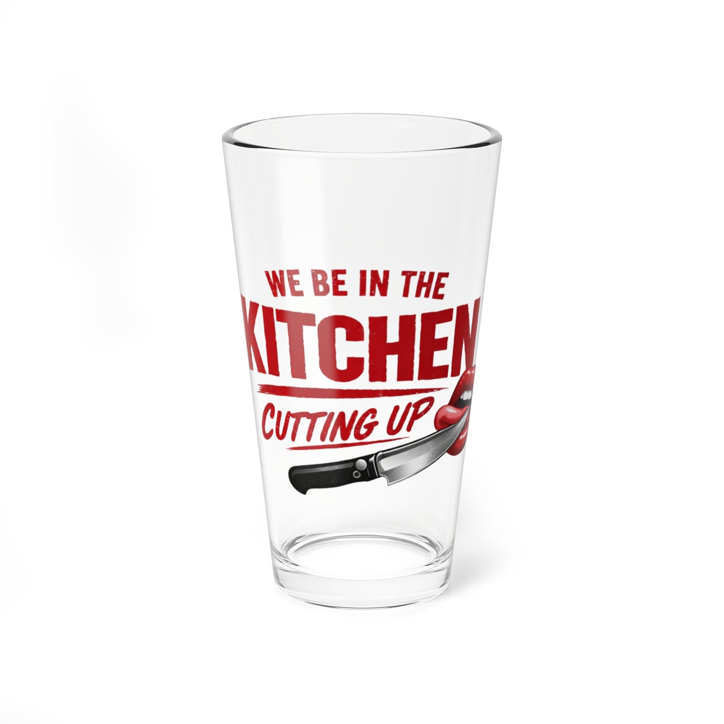 Kitchen Cutting Up 16oz Mixing Glass — Funny Chef Barware