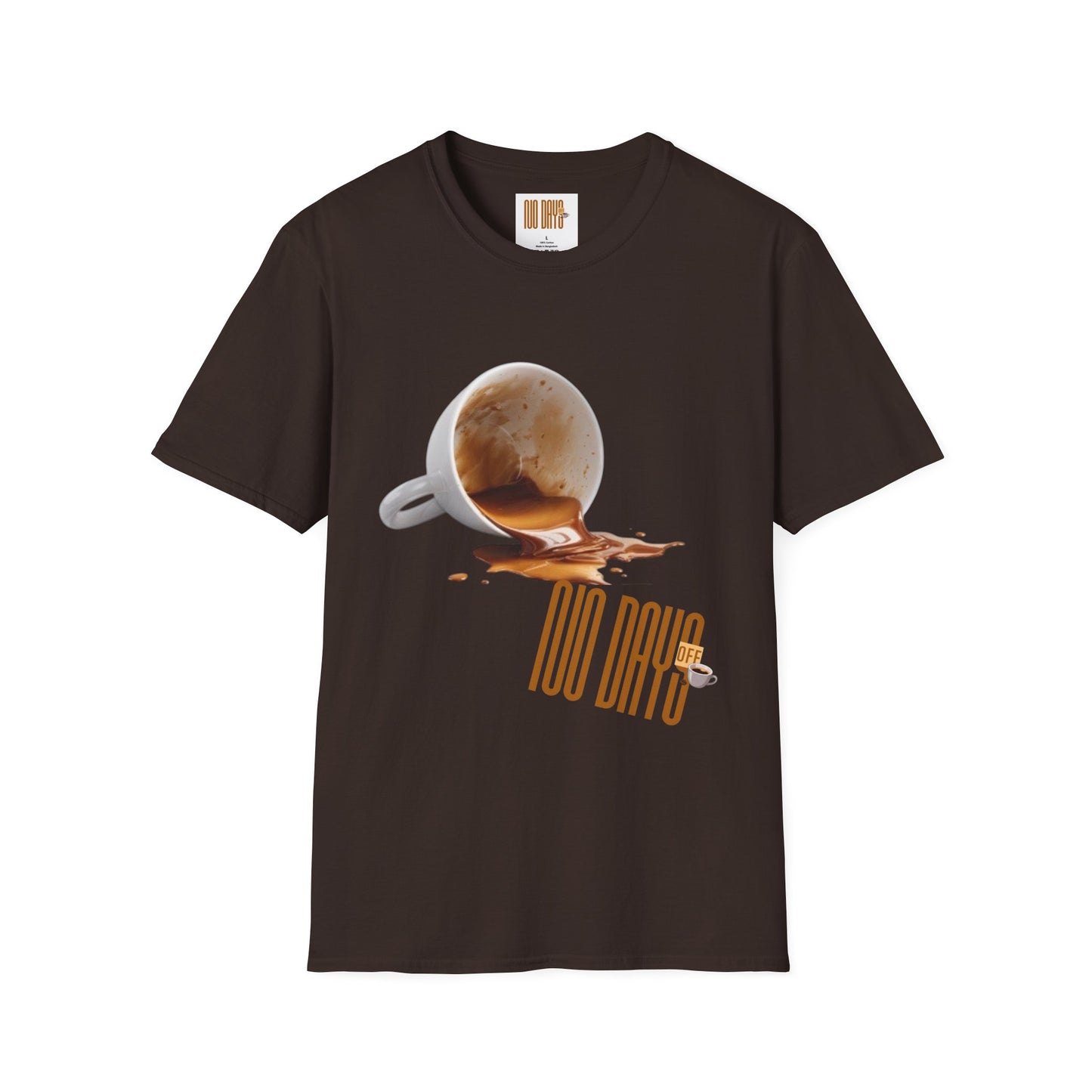 Coffee T-Shirt — “No Days off coffee” Retro Coffee Cup Design