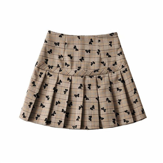 High Waist Pleated Skirt for Ladies' Fashion