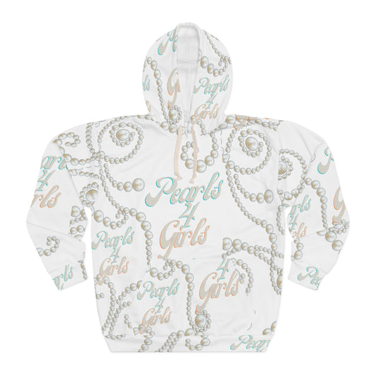 Pearls 4 Girls Pattern Hoodie — All-Over Print Pearl Necklace Design