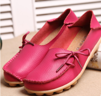 Genuine Leather Women's Flat Loafers Size 44
