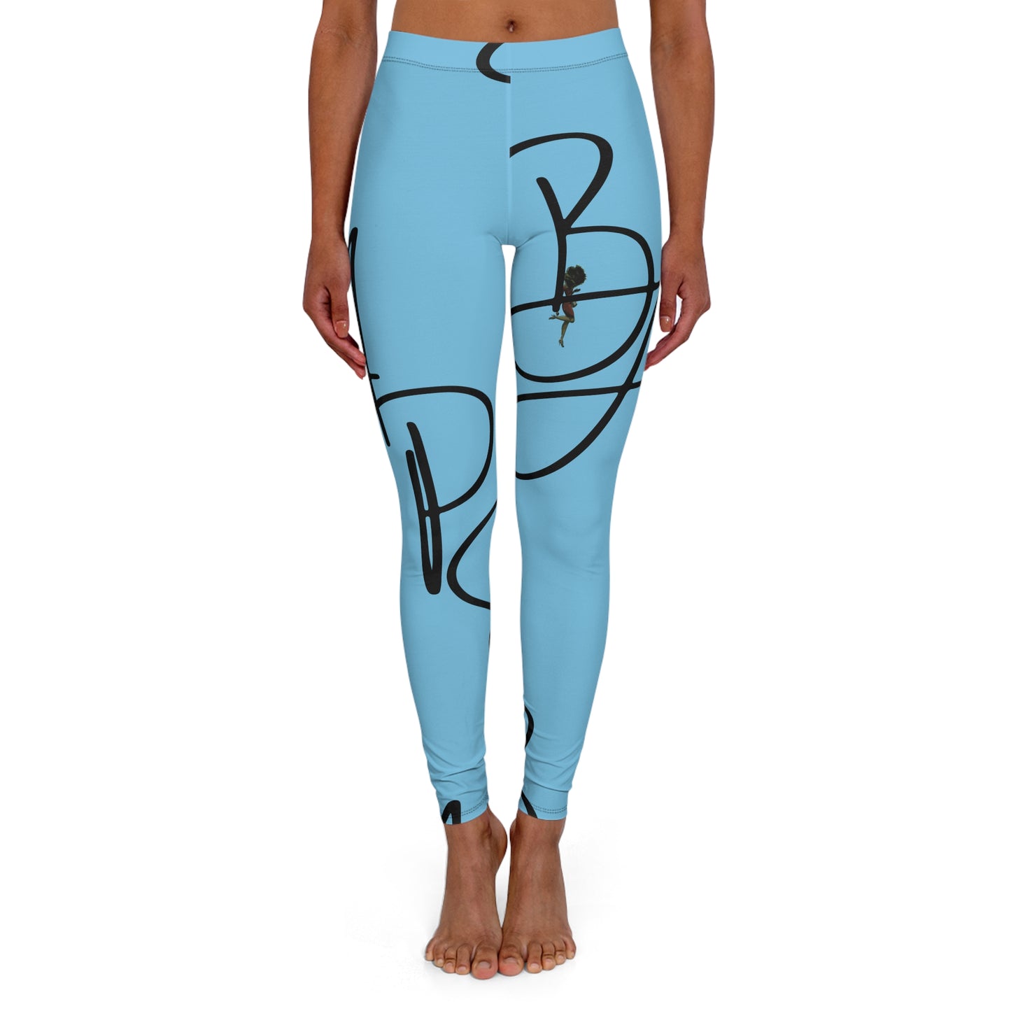 B.a.p.s-Diva blue High-Waist Women’s Leggings — Everyday Activewear Yoga Pants