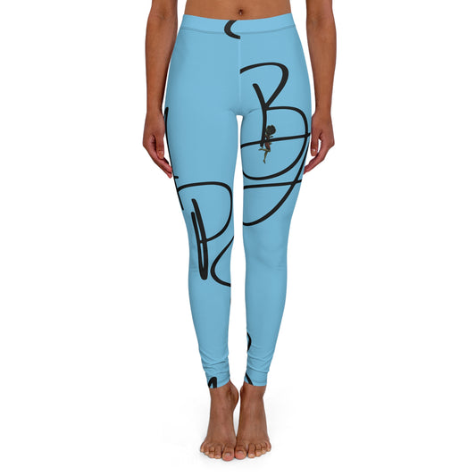 B.a.p.s-Diva blue High-Waist Women’s Leggings — Everyday Activewear Yoga Pants